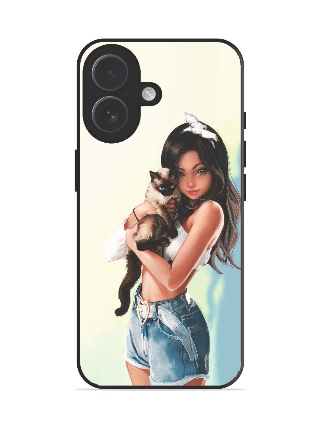iPhone 17 Cute Girl with Cat