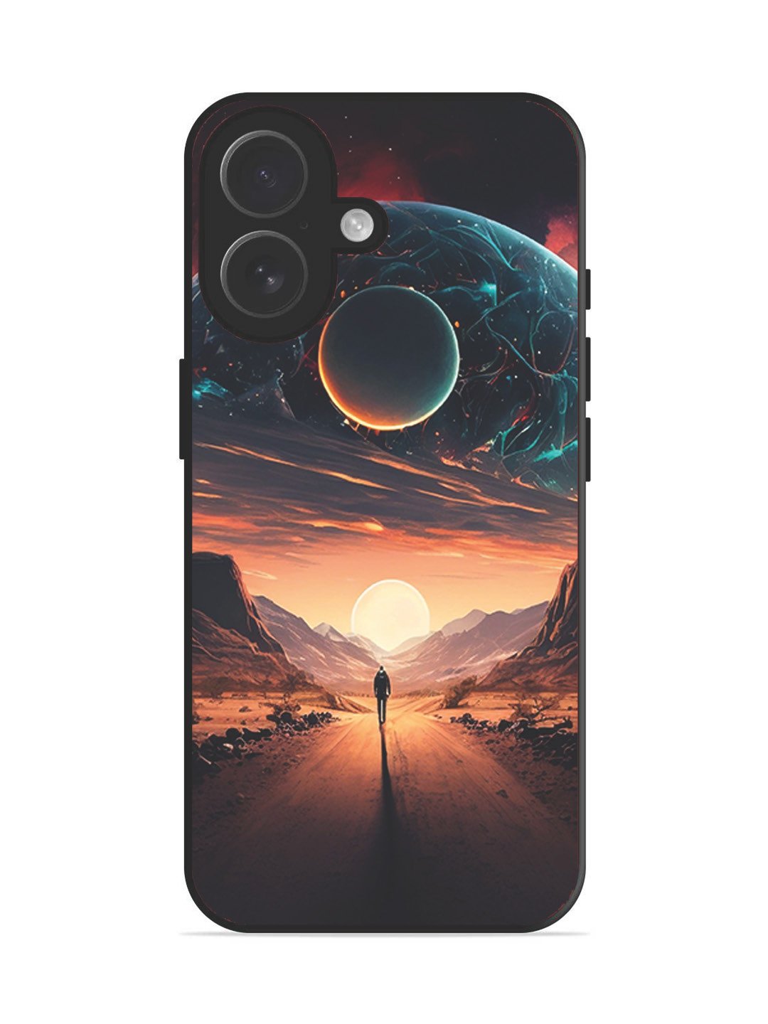 iPhone 17 Sunset with space scene