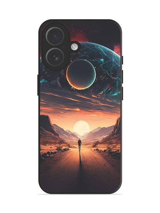 iPhone 17 Sunset with space scene