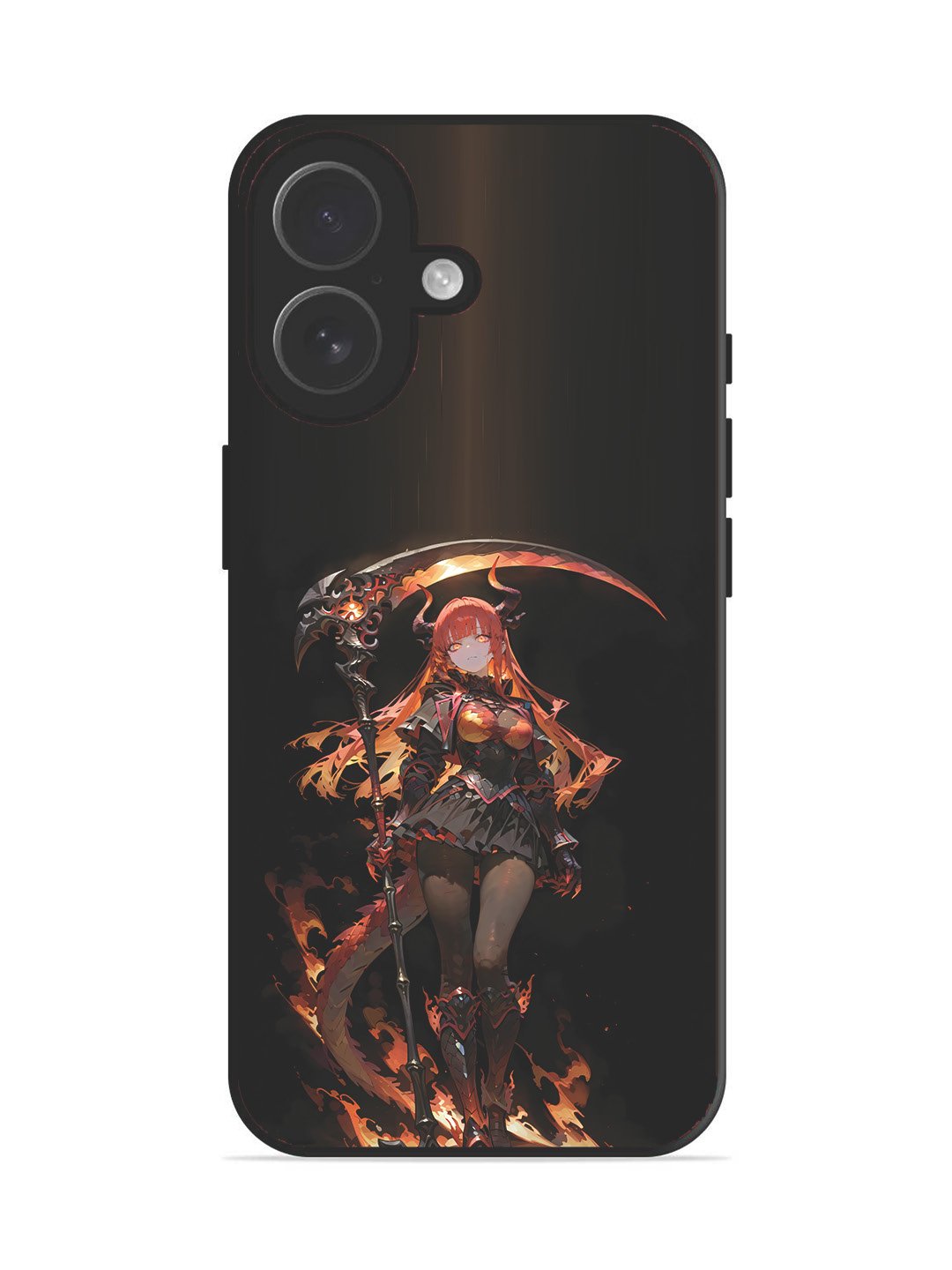 iPhone 17 anime-girl-sycthe-red-hair-horn