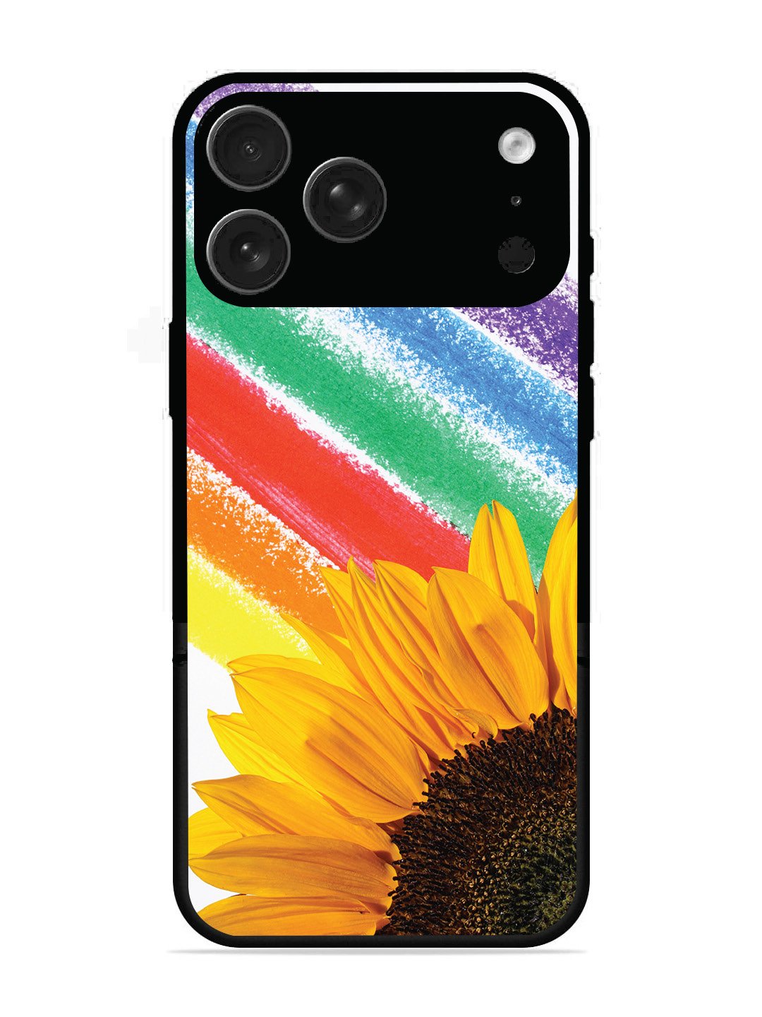 iPhone 17 Pro Max Sunflower on Colourful Lines
