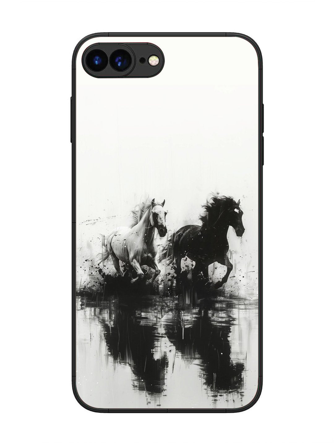 iPhone 8 Plus Black & White Horse
