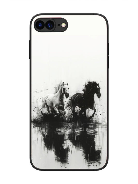 iPhone 8 Plus Black & White Horse