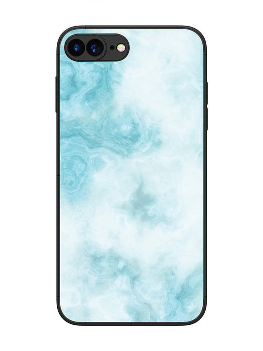 iPhone 7 Plus Light Blue with White Ocean Marble
