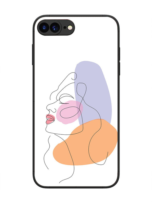 iPhone 7 Plus Line Art Girl Face