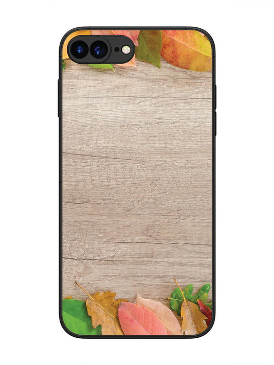 iPhone 7 Plus Autumn Leafs On Wooden Table