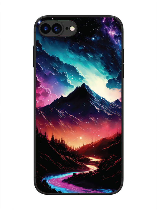 iPhone 7 Plus mountain-valley-Colorful-cloud-at-night