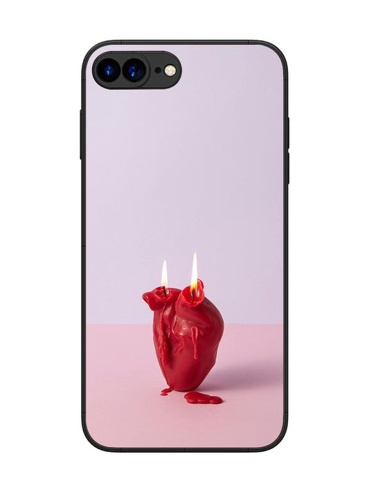 iPhone 7 Plus A Lighted Heart Candle