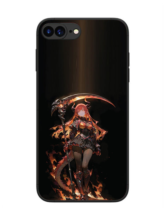iPhone 7 Plus anime-girl-sycthe-red-hair-horn
