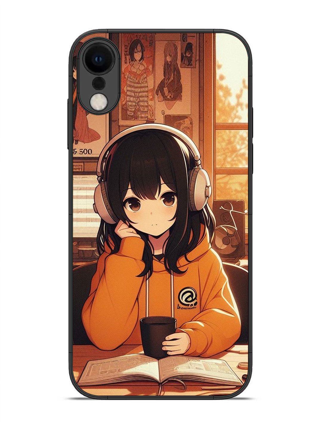 iPhone X Cute Girl listening Music