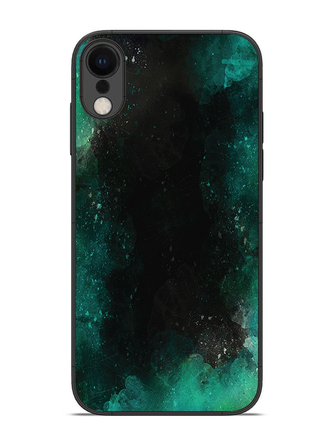iPhone X Dark Black And Green Forest