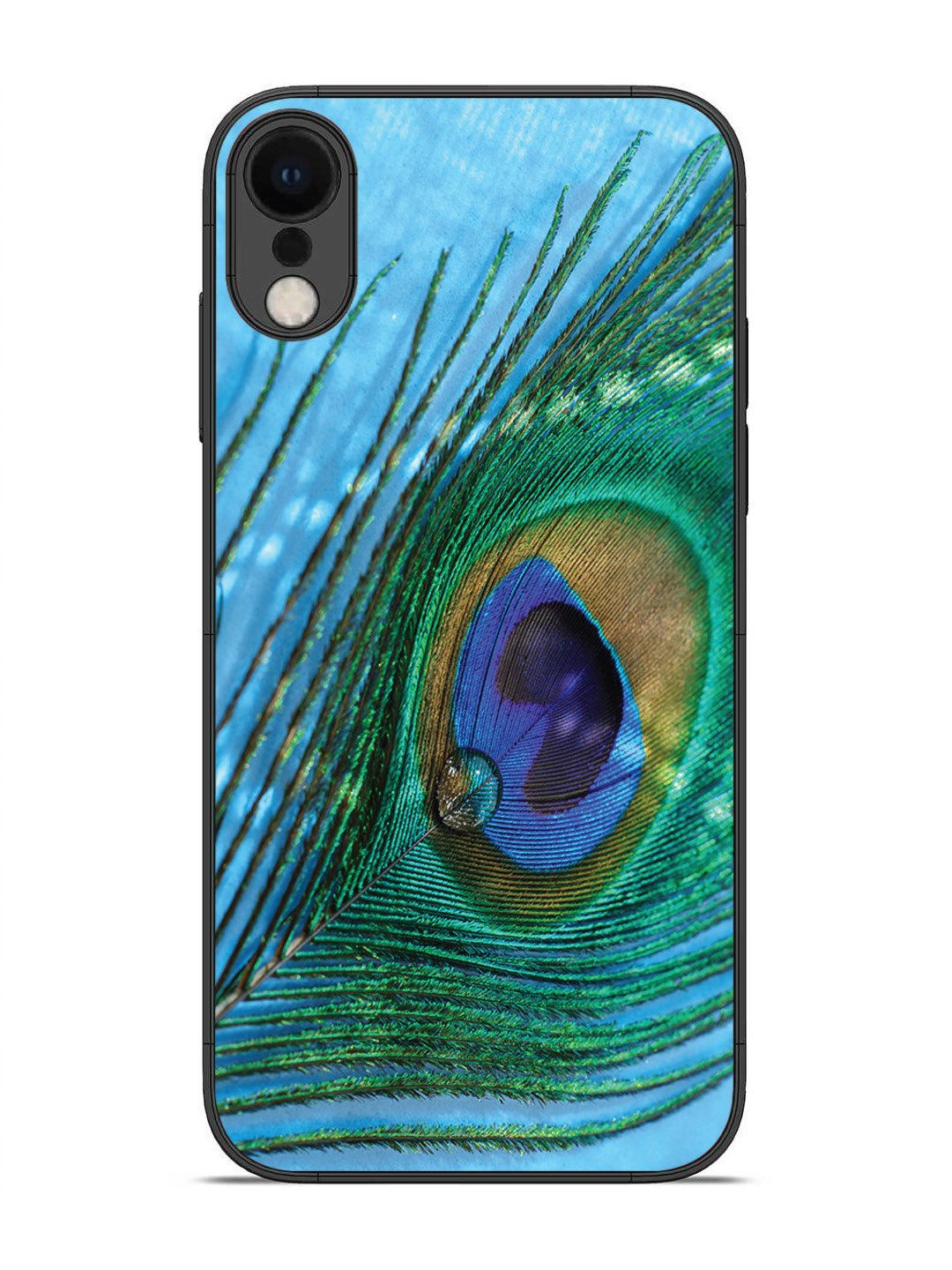 iPhone XR A drop on Peacock Feather