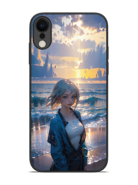 iPhone XR Anime Girl Beach Ocean Waves