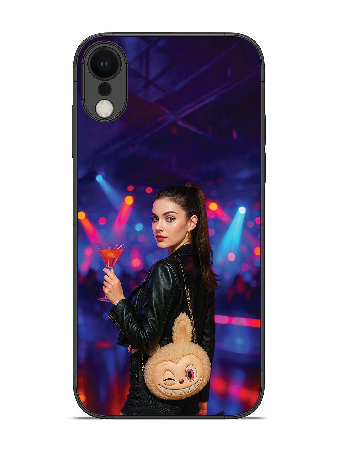 iPhone X Girl with Labubu Purs