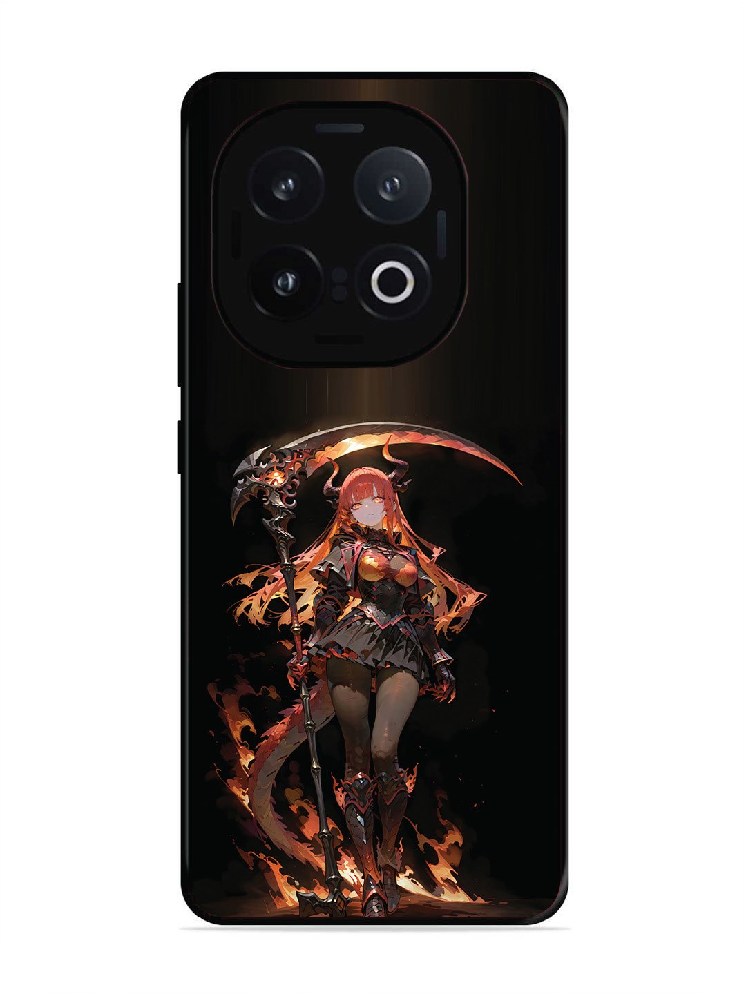 Iqoo 13 5G anime-girl-sycthe-red-hair-horn