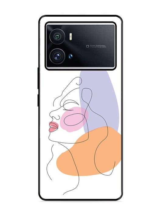 Iqoo 9 Pro Line Art Girl Face