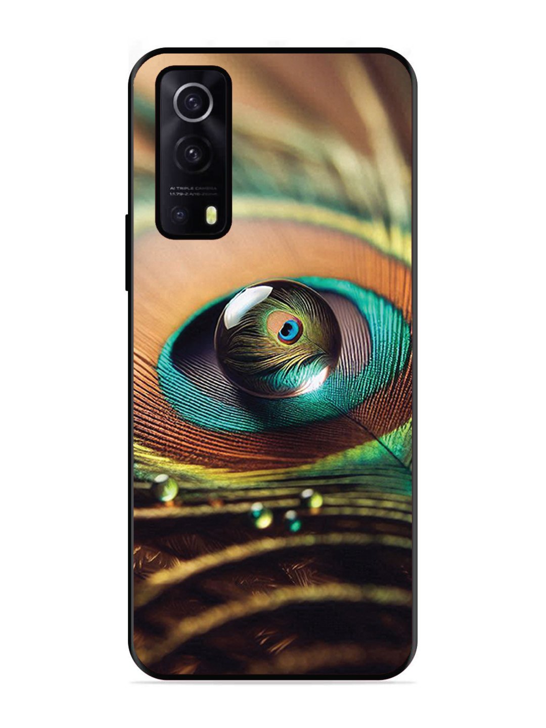 IQOO Z3 5G Water Drop On Peacock Feather