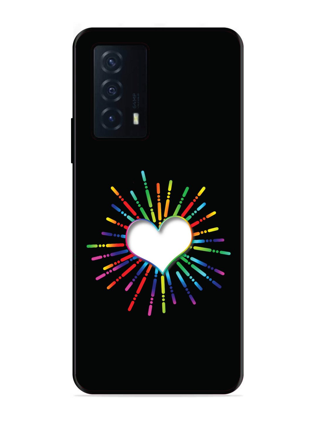 IQOO Z5 5G Colourful Heart on Black
