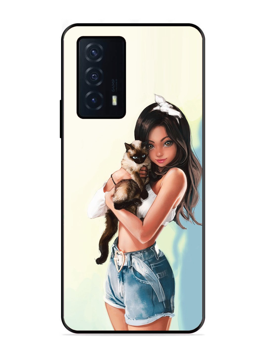 IQOO Z5 5G Cute Girl with Cat