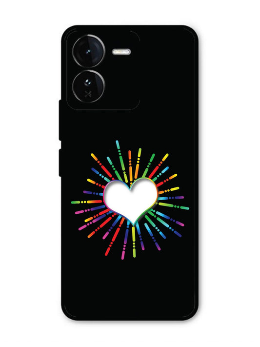 Iqoo Z9 5G Colourful Heart on Black