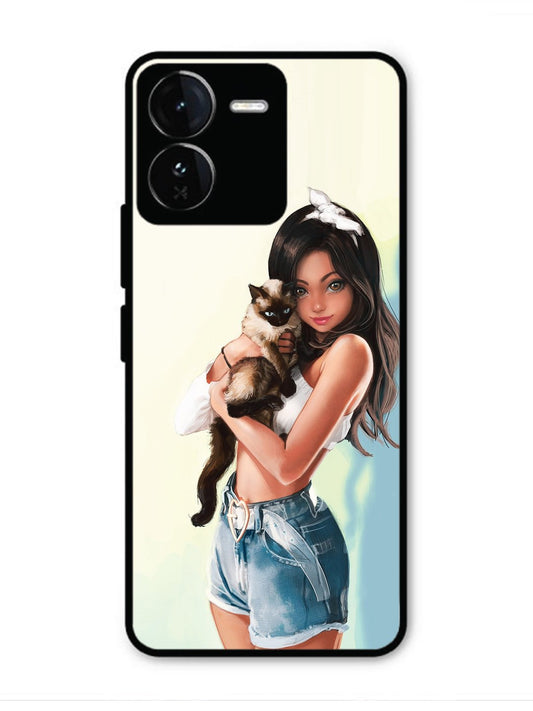 Iqoo Z9 5G Cute Girl with Cat