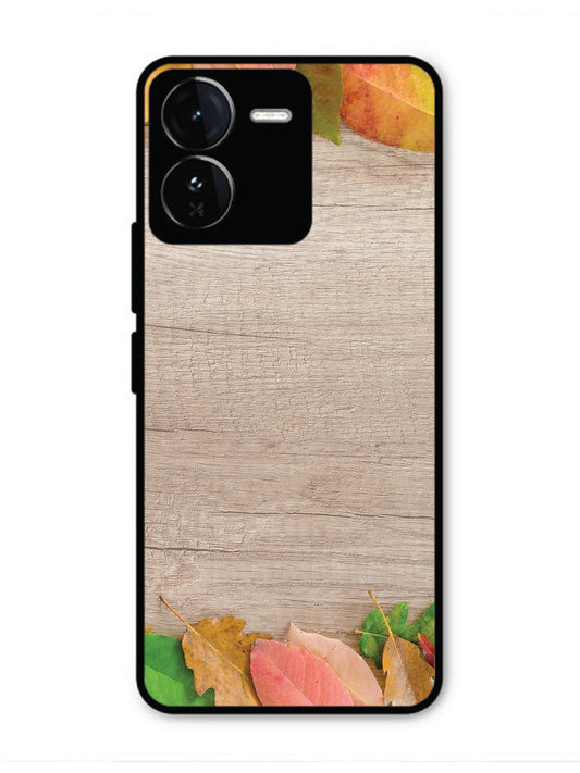 Iqoo Z9 5G Autumn Leafs On Wooden Table