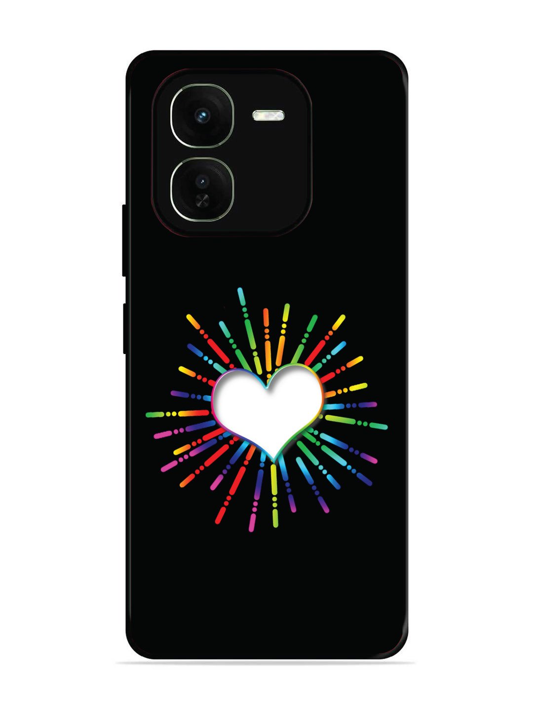 iqoo z9x 5g Colourful Heart on Black