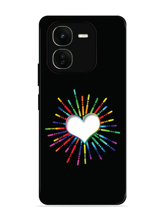 iqoo z9x 5g Colourful Heart on Black