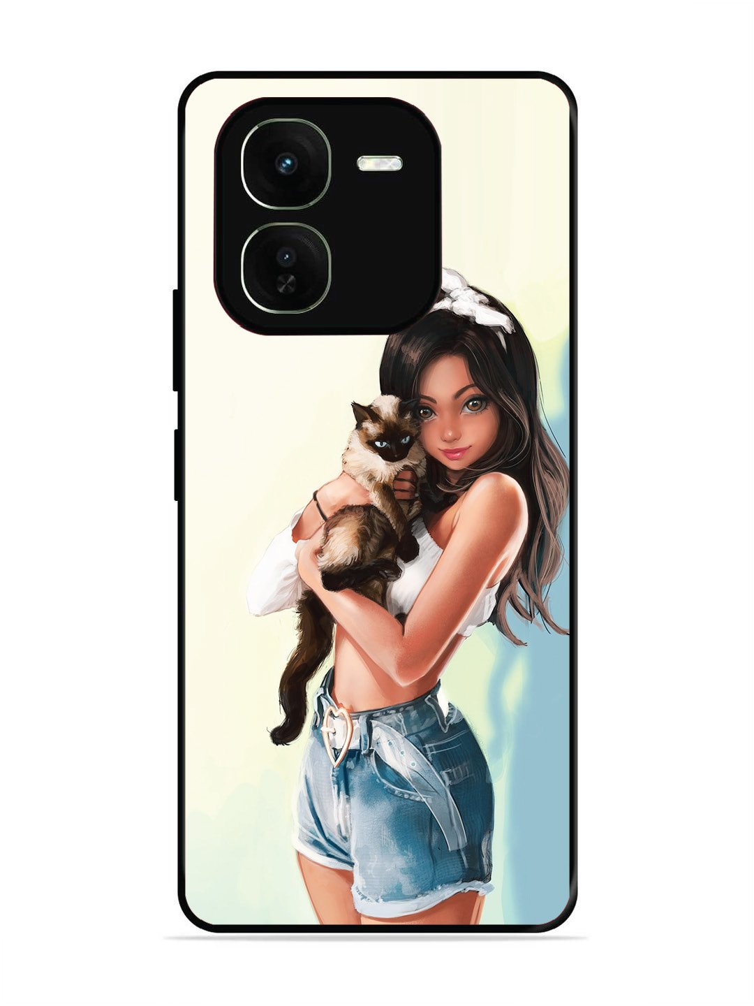 iqoo z9x 5g Cute Girl with Cat