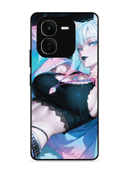 iqoo z9x 5g anime girl fox headpohone white Hair