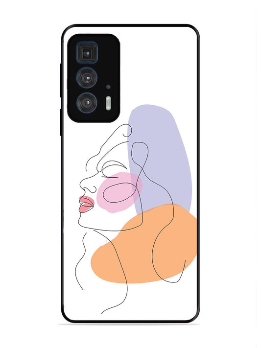 Motorola Moto Edge 20 Pro Line Art Girl Face