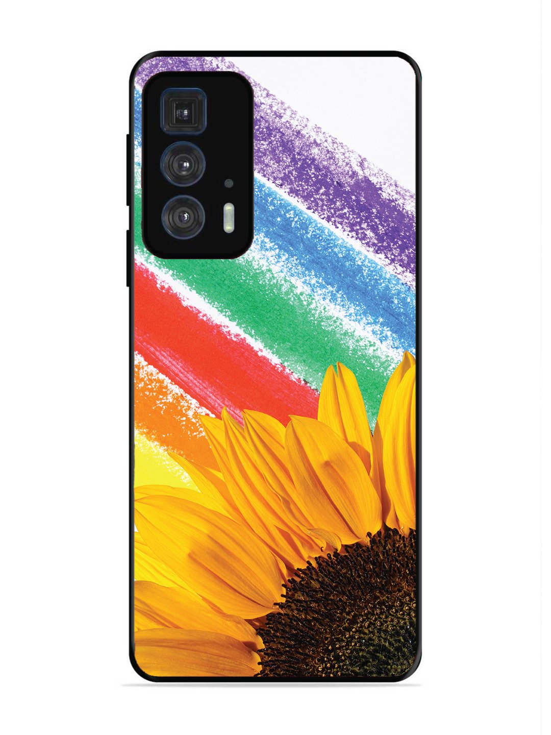 Motorola Moto Edge 20 Pro Sunflower on Colourful Lines