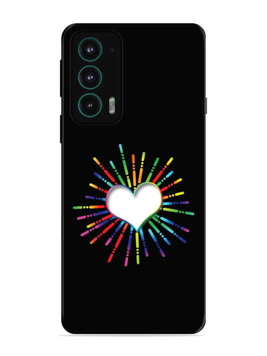 Motorola Moto Edge 20 Colourful Heart on Black