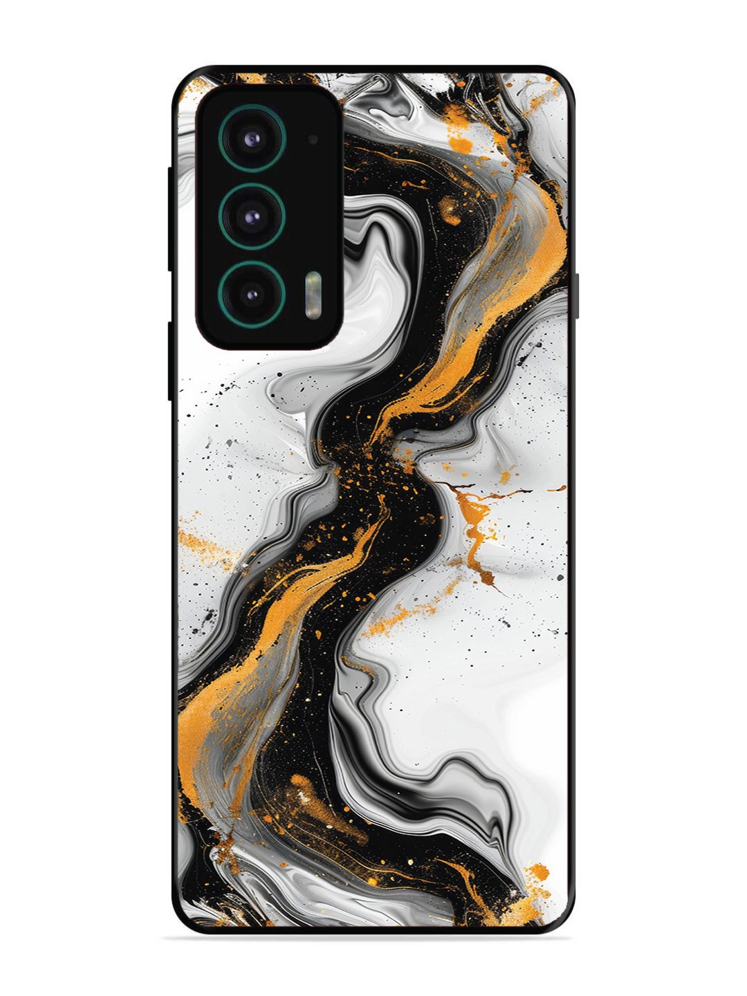 Motorola Moto Edge 20 Black And Golden Marble Essence
