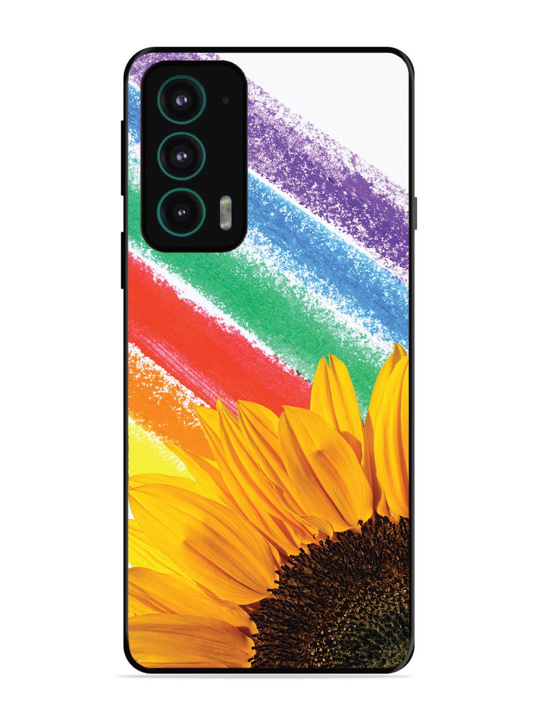 Motorola Moto Edge 20 Sunflower on Colourful Lines