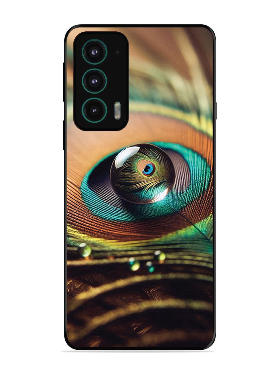 Motorola Moto Edge 20 Water Drop On Peacock Feather