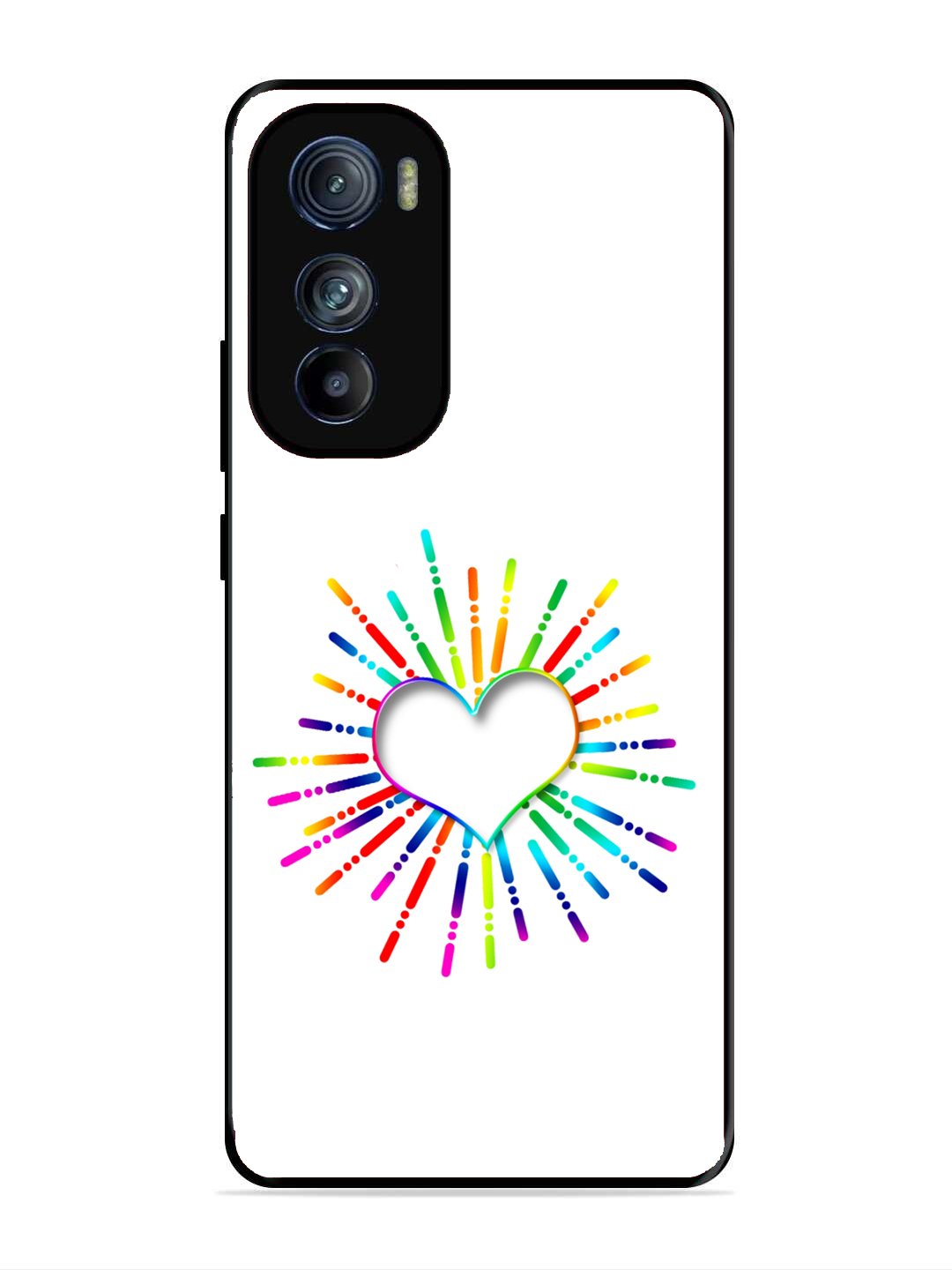 Motorola Moto Edge 30 Colourful Heart on White