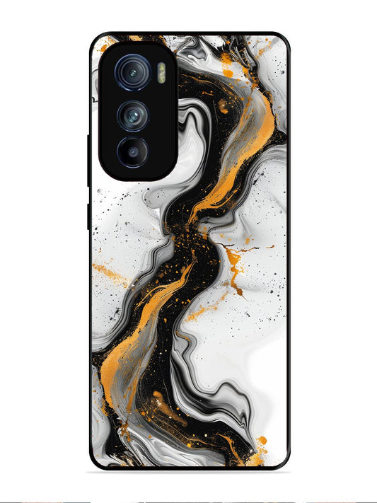 Motorola Moto Edge 30 Black And Golden Marble Essence