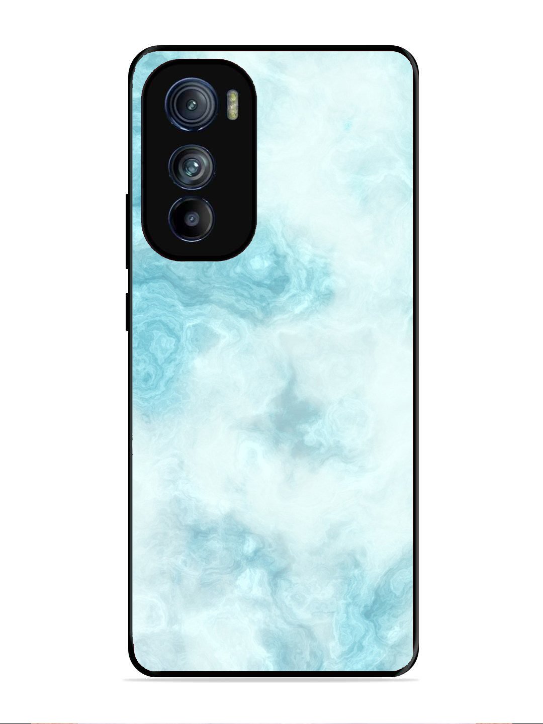Motorola Moto Edge 30 Light Blue with White Ocean Marble