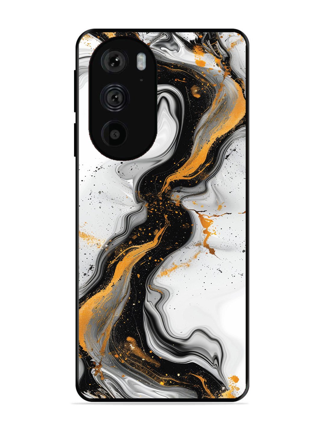 Motorola Moto Edge 30 Pro Black And Golden Marble Essence