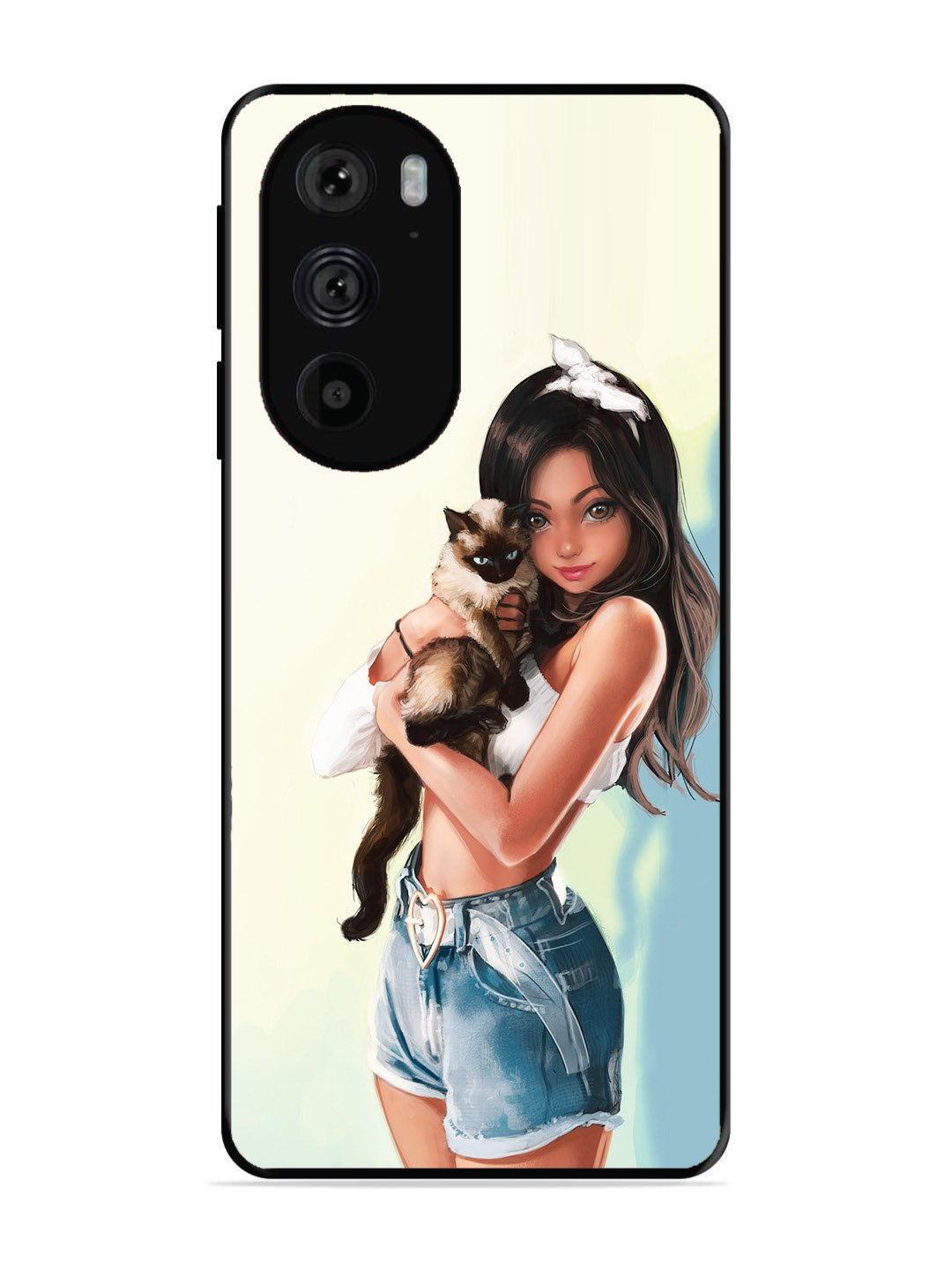Motorola Moto Edge 30 Pro Cute Girl with Cat