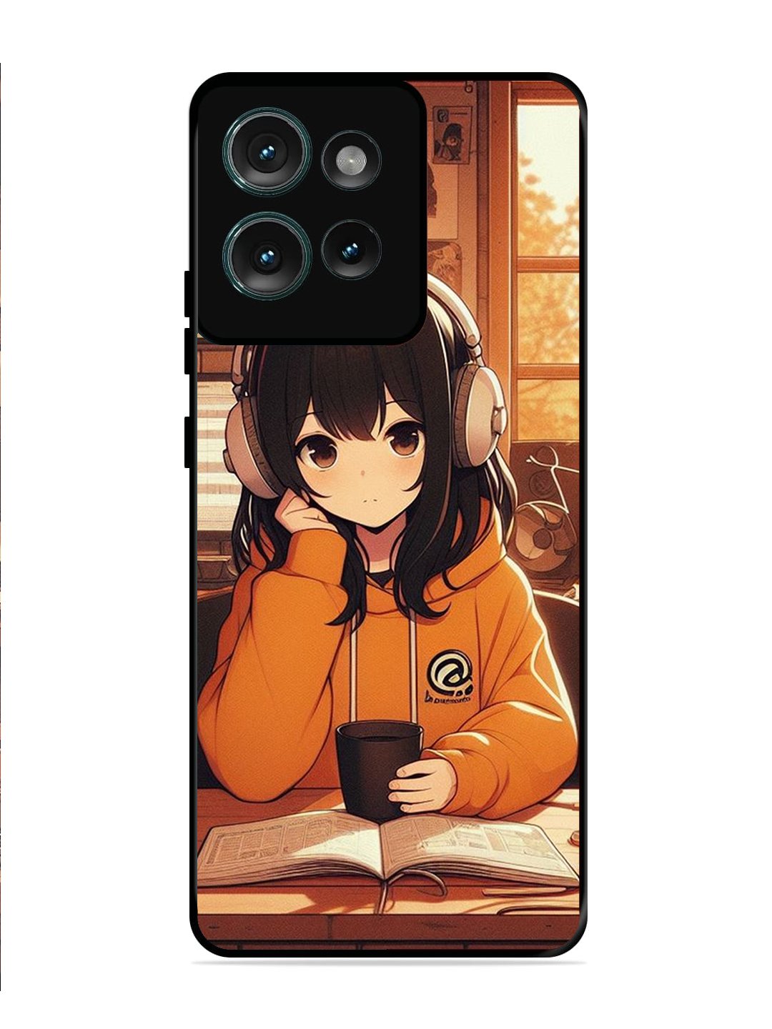 Motorola Edge 50 Cute Girl listening Music