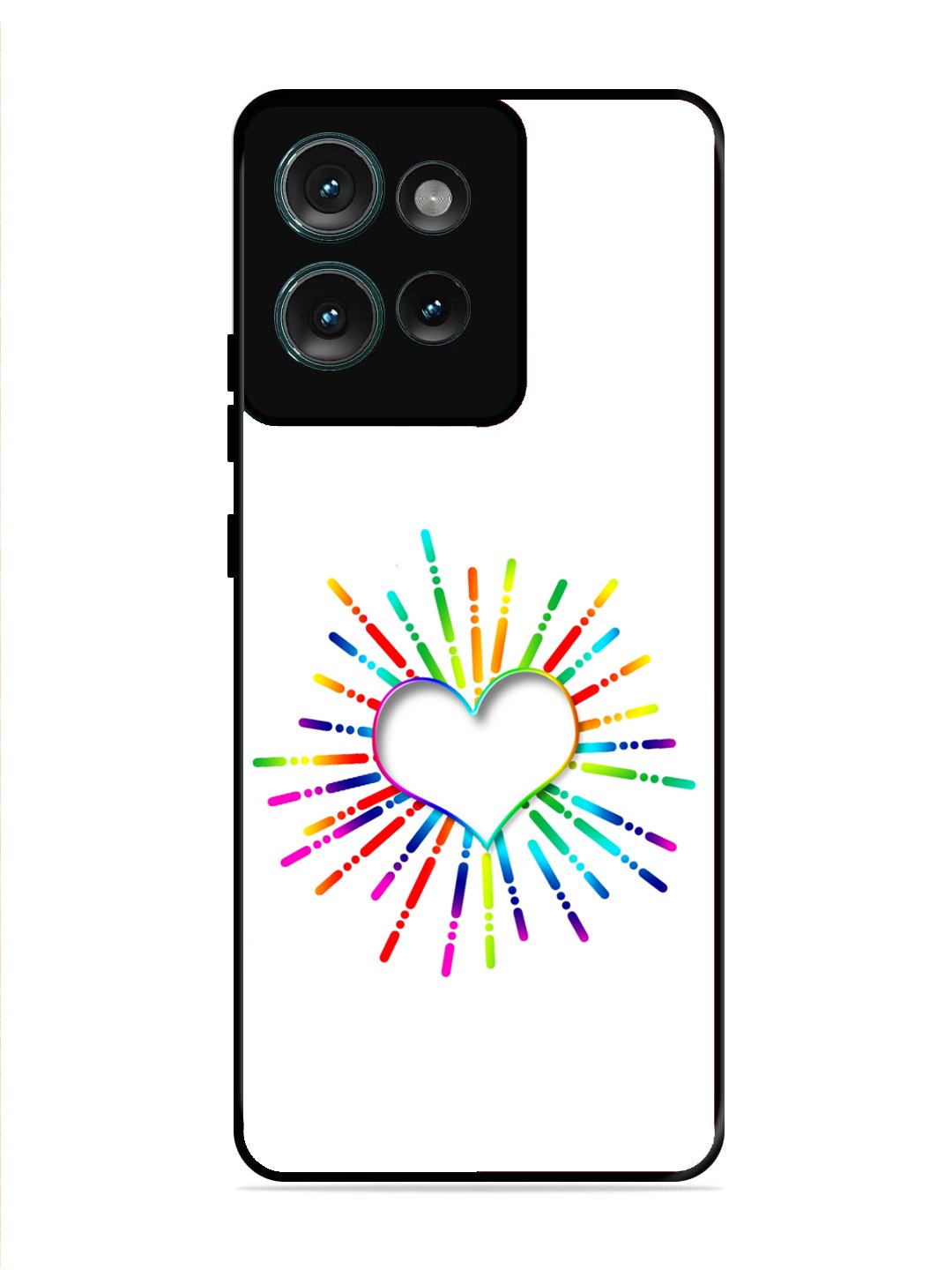 Motorola Edge 50 Colourful Heart on White