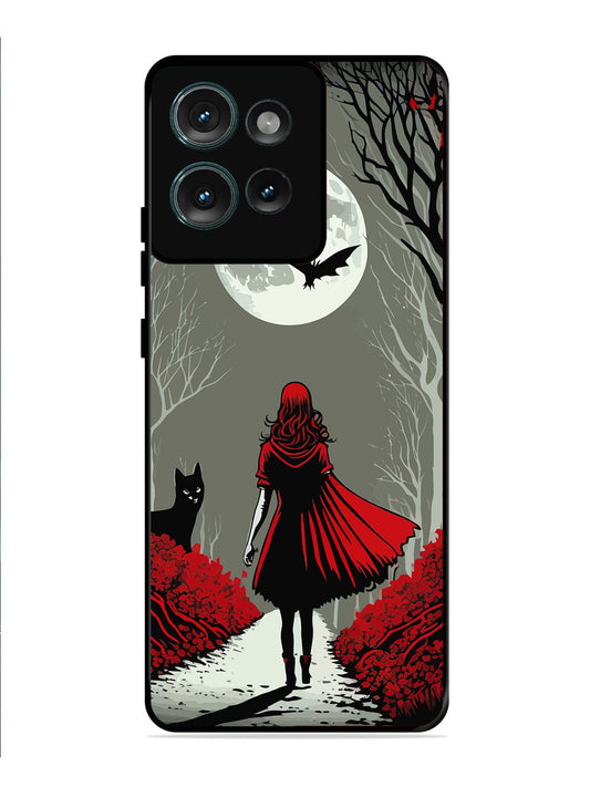 Motorola Edge 50 Scarlet Girl in Red Forest