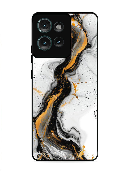 Motorola Edge 50 Black And Golden Marble Essence