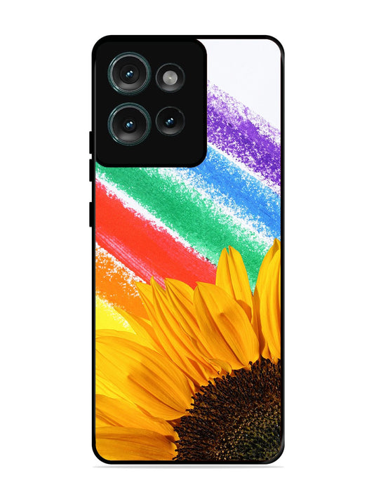 Motorola Edge 50 Sunflower on Colourful Lines