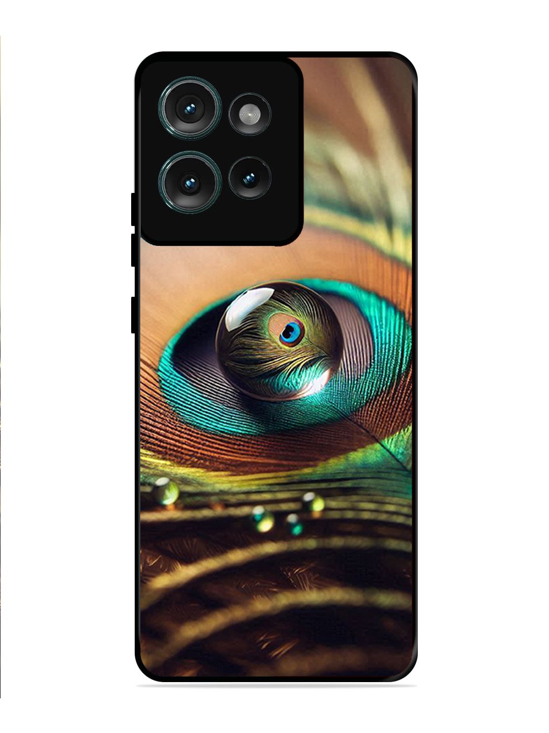 Motorola Edge 50 Water Drop On Peacock Feather