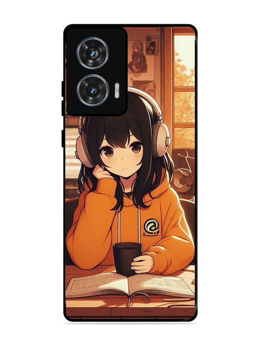 Motorola Moto G85 Cute Girl listening Music