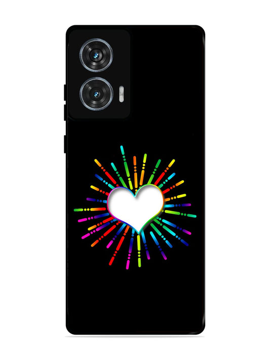 Motorola Edge 50 Fusion Colourful Heart on Black