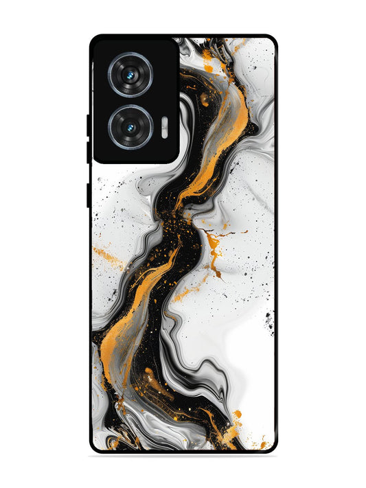 Motorola Edge 50 Fusion Black And Golden Marble Essence